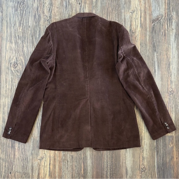 Vtg Bertini for Fantastic International Brown Corduroy Blazer Jacket Mens 46L - Picture 2 of 11